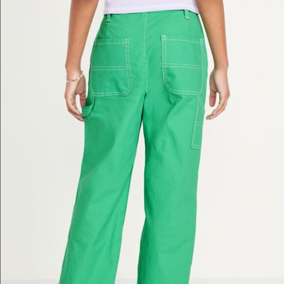 Girls Loose High-Waisted Carpenter Pants - Picture 3 of 6